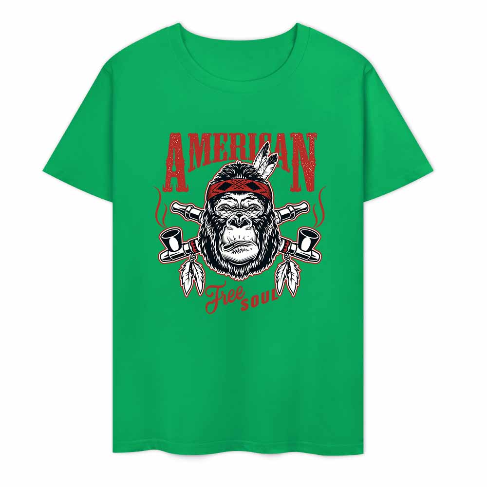 New 2025 Pure cotton short sleeved T-shirt Front print Multiple colors