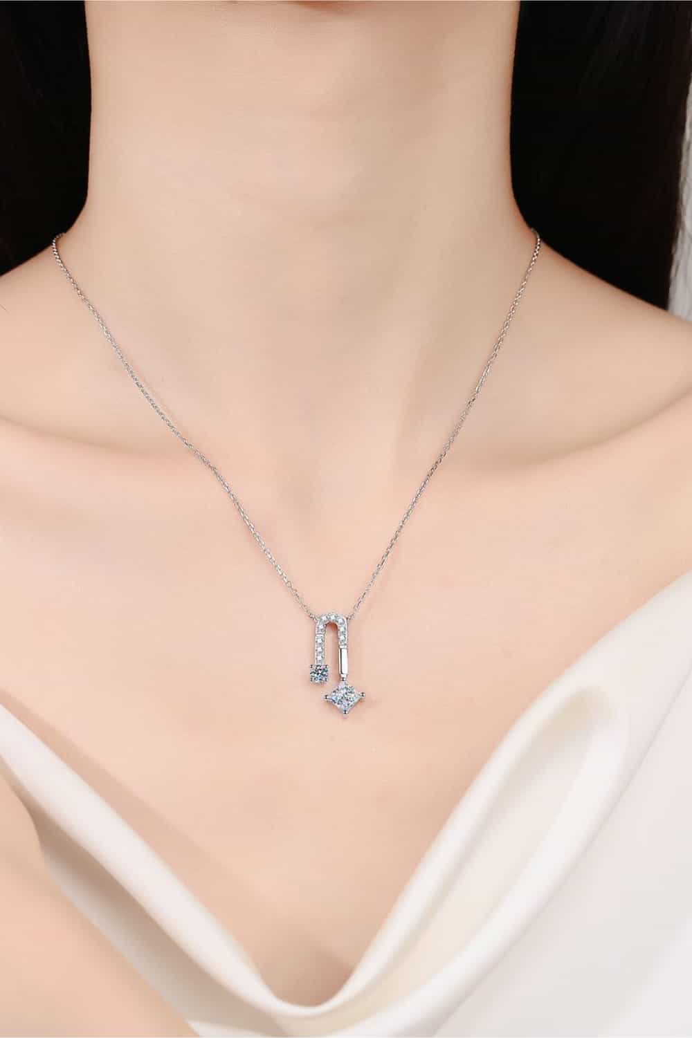 Collier en argent sterling 925 avec moissanite de 1,3 carat