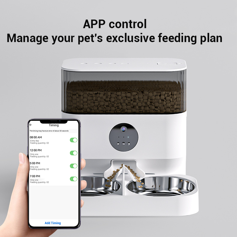 Dudu Distributeur automatique de nourriture pour animaux de compagnie, alimentation pour chats et chiens, minuterie d'alimentation automatique pour chats, fournitures pour animaux de compagnie