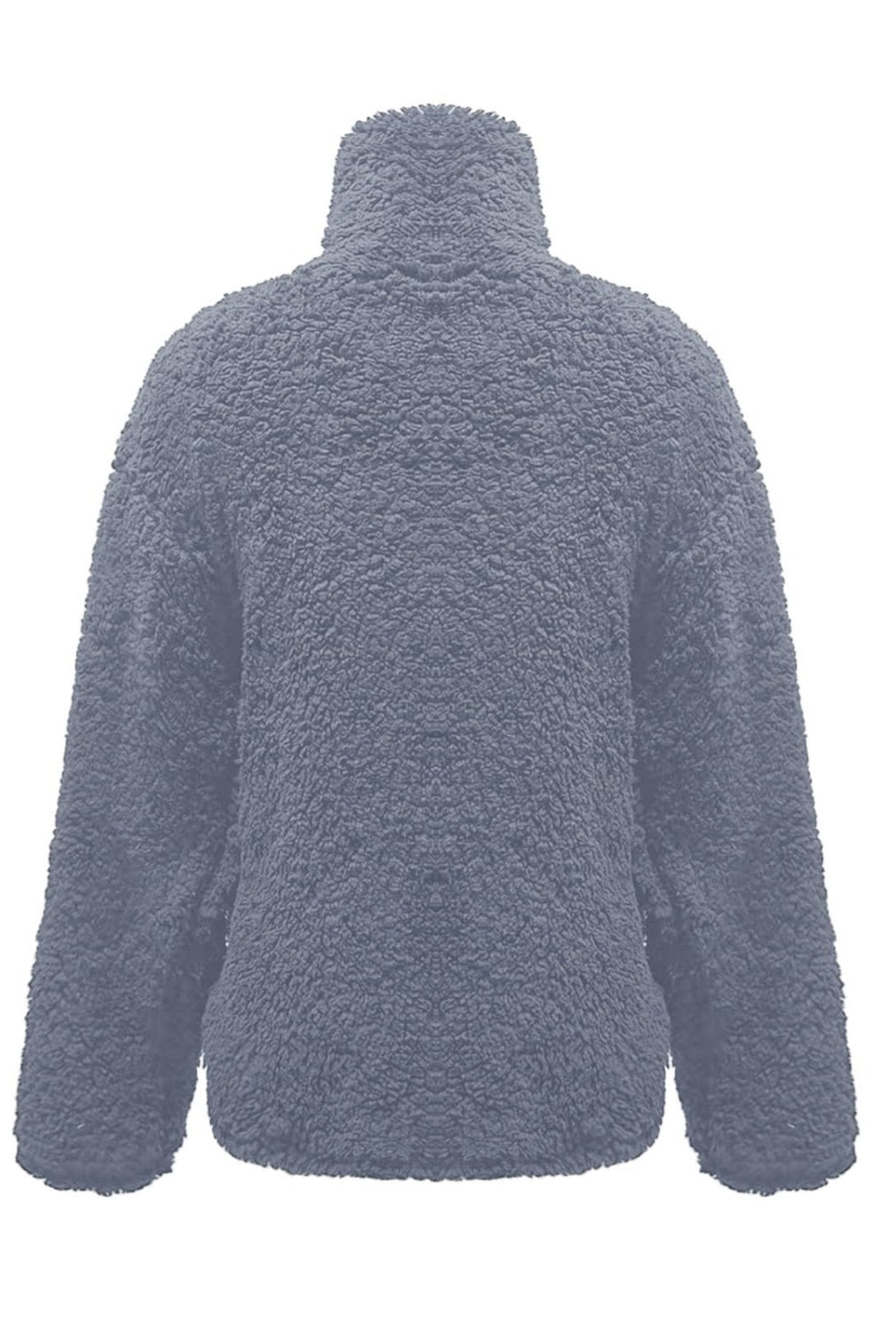 Sweat-shirt à manches longues et col roulé duveteux