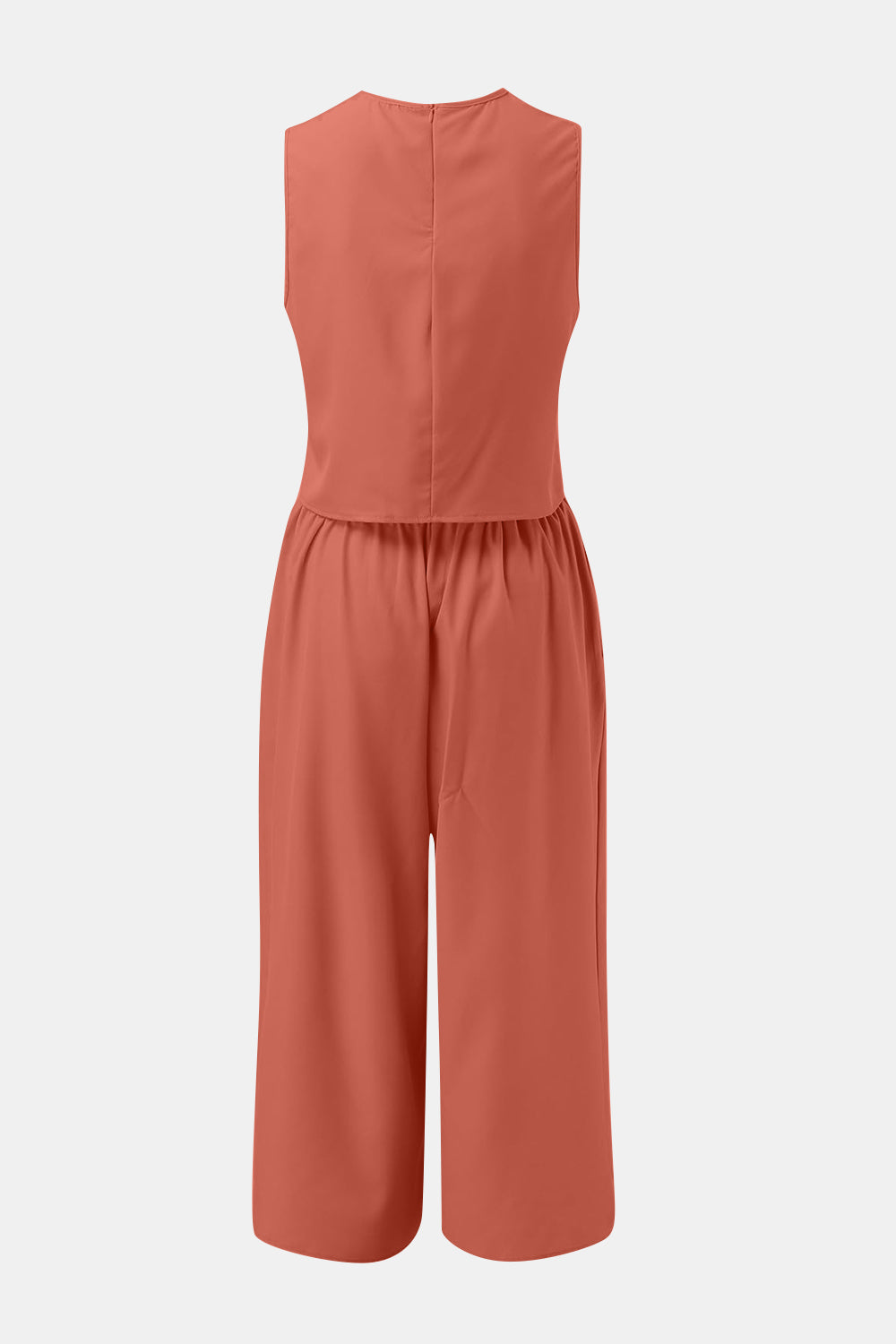 Ensemble haut à col rond et pantalon large