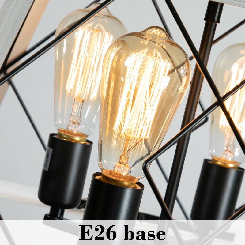 Lustre de ferme à 4 lumières pour salle à manger (sans ampoules)