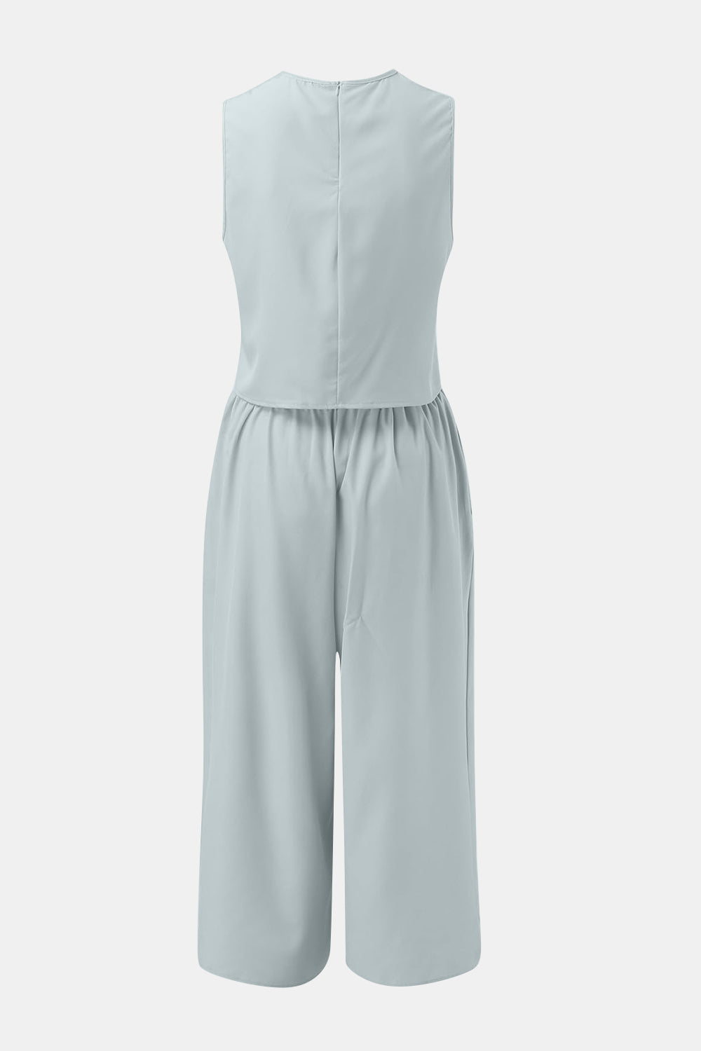 Ensemble haut à col rond et pantalon large