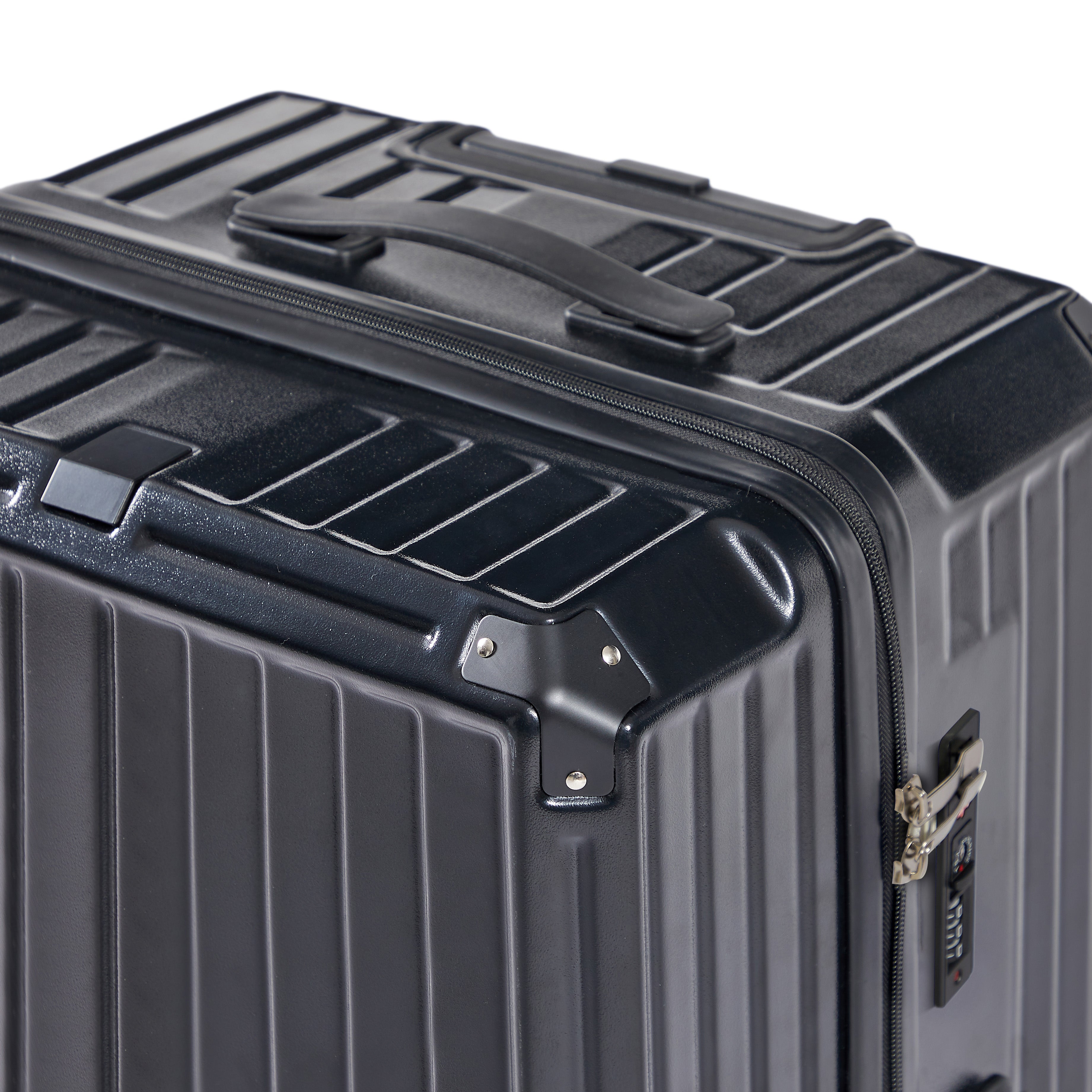 Ensemble de 4 valises (20"/24"/29"/sac de voyage), valises légères et résistantes en PC et ABS avec porte-gobelet pliable, serrure TSA, noir