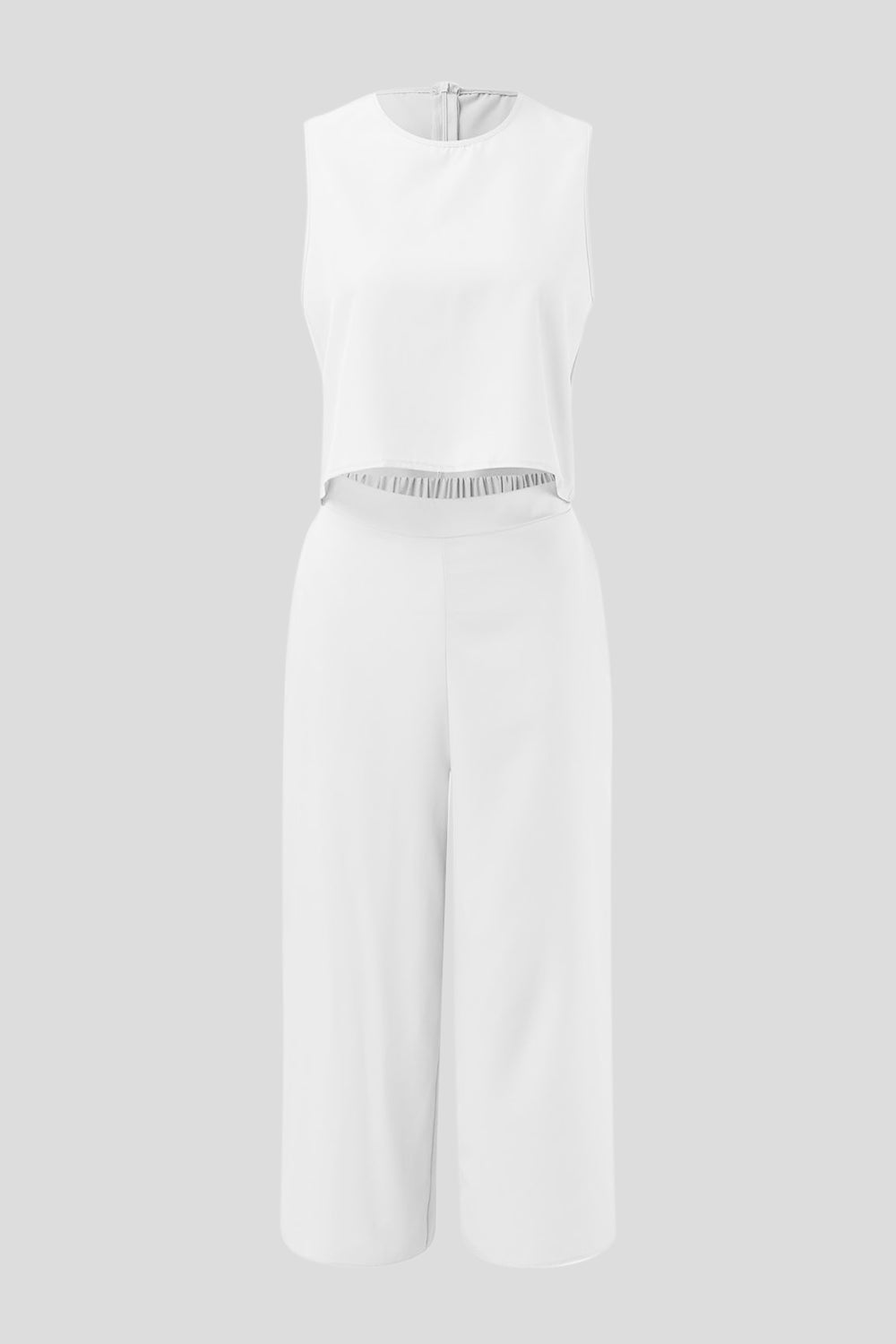 Ensemble haut à col rond et pantalon large