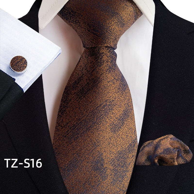 Ensemble trois pièces pour homme, cravate, poche, serviette, manchette, motif cachemire, taille et fleur