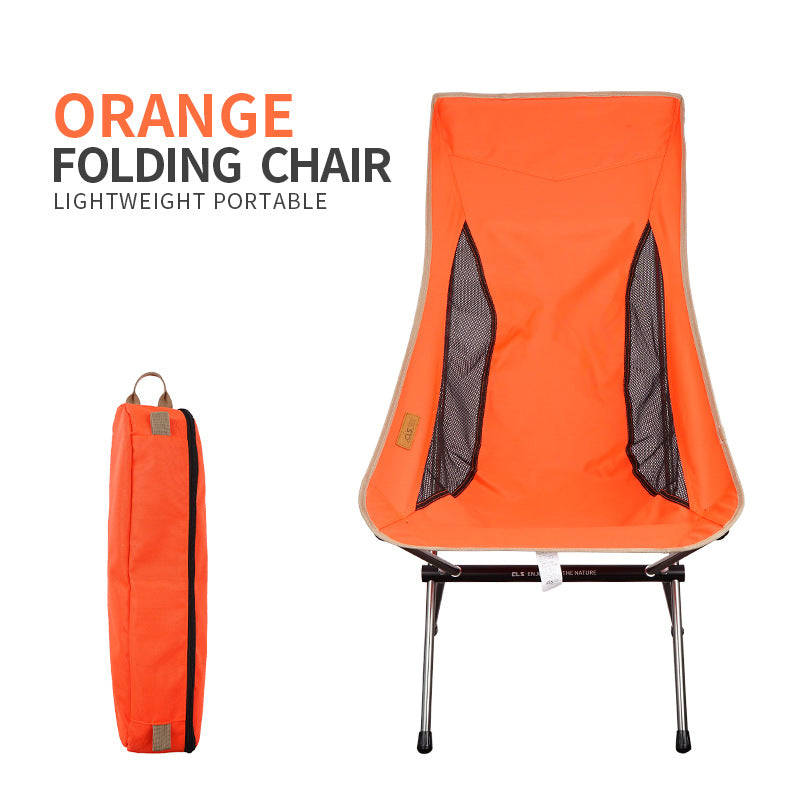 Chaise pliante d'extérieur rehaussée, chaise de lune portable, chaise de camping, de pêche, de loisirs, de plage, chaise arrière