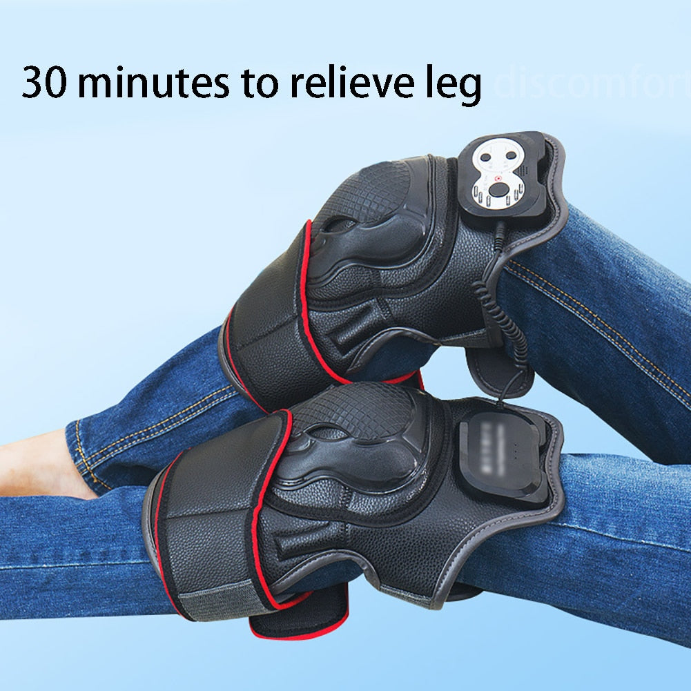 1 paire de masseurs de physiothérapie pour le genou, appareil de massage portable et efficace pour soulager la douleur due à l'arthrite et à la chaleur