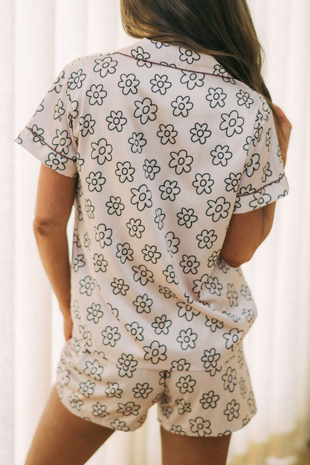 Ensemble de détente haut et short à imprimé floral
