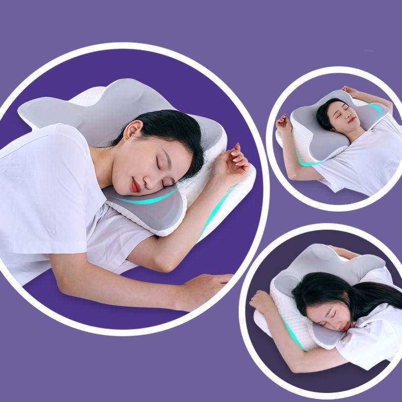 Oreiller cervical ergonomique pour dormir, oreiller de soutien orthopédique, inodore, contour, douleur au cou, oreiller en mousse à mémoire de forme