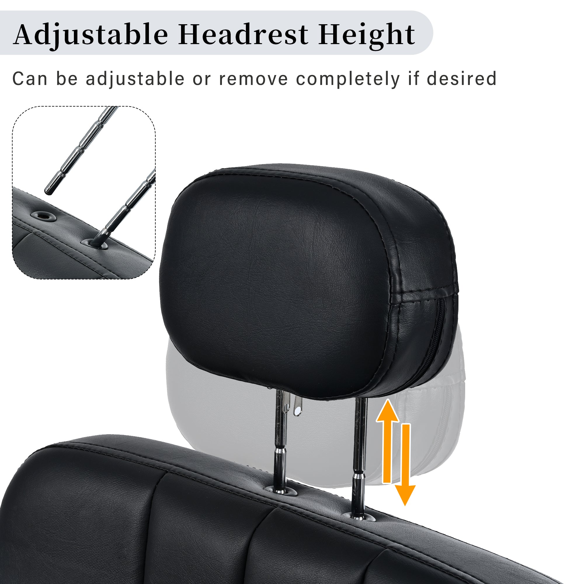 Fauteuil de salon de coiffure inclinable avancé avec pompe hydraulique robuste, rotation à 360 °, capacité de poids maximale de 400 livres, bla