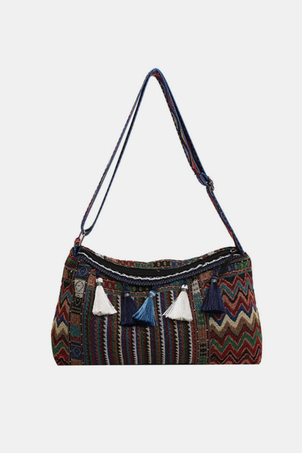 Sac à bandoulière réglable à pompon