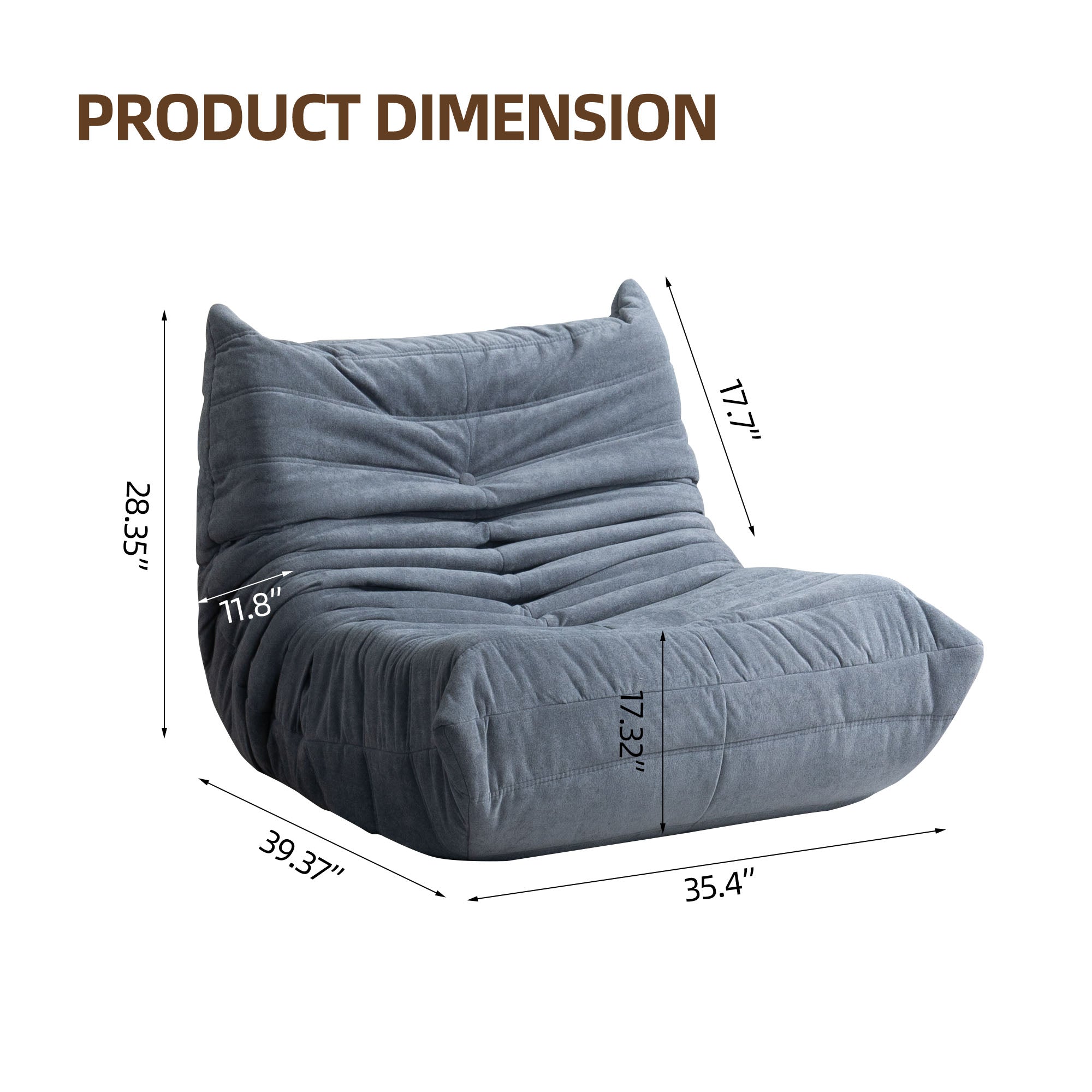 Canapé de sol, fauteuil poire pour adultes, fauteuil poire au coin du feu, fauteuil en mousse à mémoire de forme pour la maison, le bureau, l'appartement ou la salle de jeux