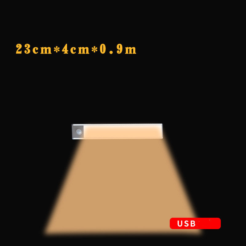 Lampe LED sous-meuble avec détecteur de mouvement, rechargeable par USB, veilleuse pour placard, cuisine, applique murale d'intérieur