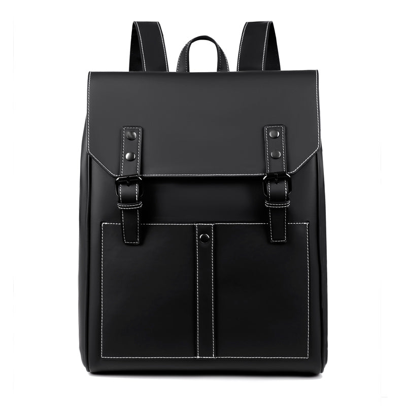 Sac à dos pour homme en cuir PU, sac à dos d'ordinateur grande capacité