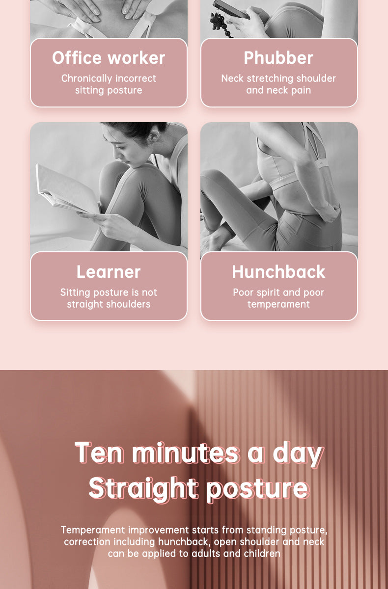 Bâton d'épaule réglable à dos ouvert pour corriger la bosse, bâton de yoga croisé pour corriger la posture