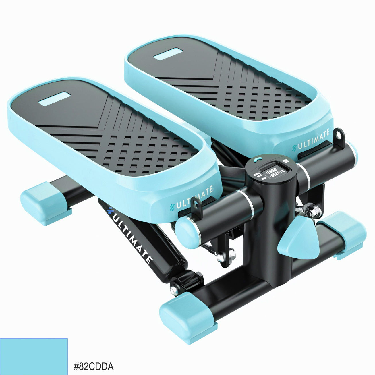 Home Office Exercise 330LBS Capacity Mini Stepper with Resistance Bands and LCD Monitor ,blue