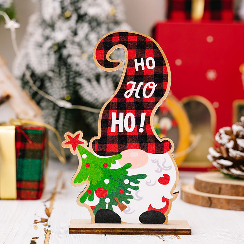 Décorations de Noël, adorables ornements de gnomes en bois, décorations de fête DIY, décorations d'arbre de Noël