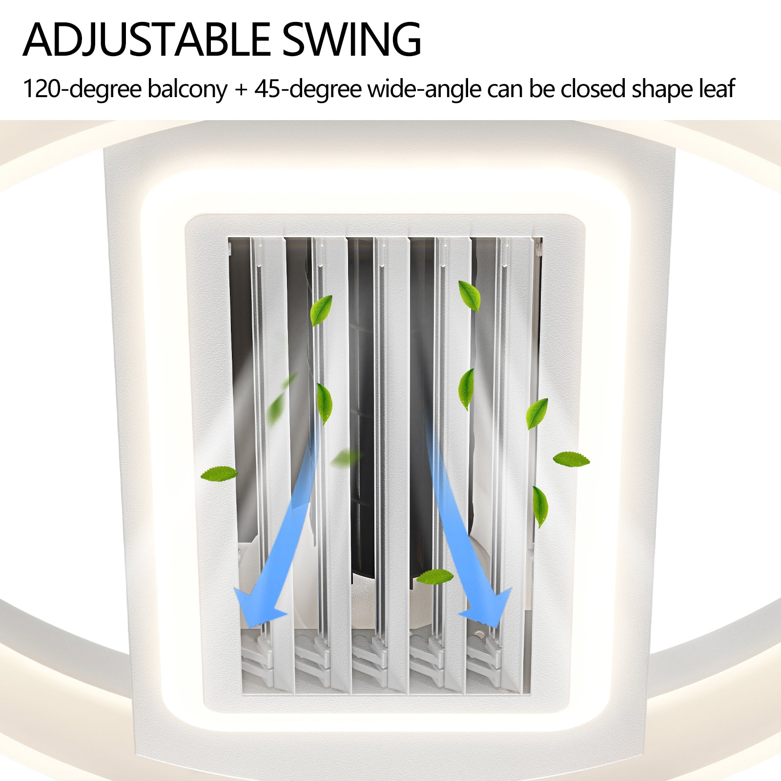 Lampe de ventilateur sans pales avec lumières LED à intensité variable