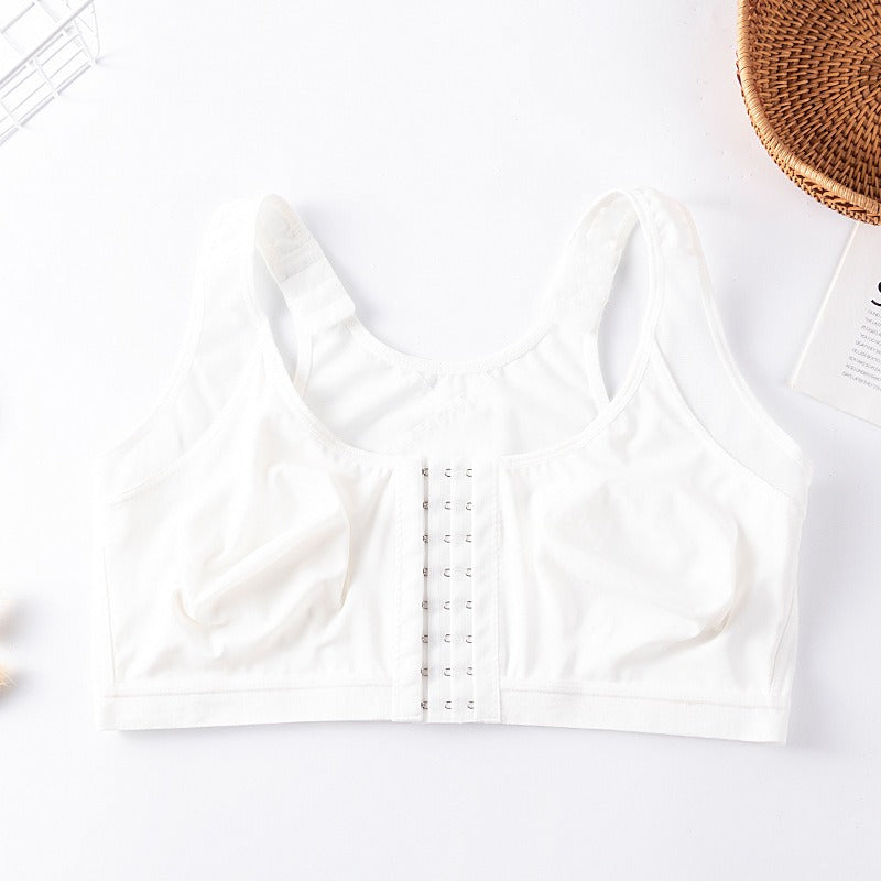 Nouveau soutien-gorge de fitness grande taille sans coussinets de poitrine, boucle avant pour la respirabilité et le confort, et soutien-gorge de sport sans anneaux en acier