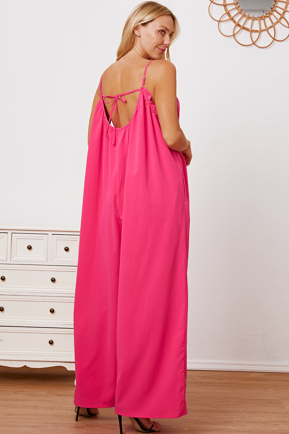 Combinaison camisole Double Take taille réelle à volants et à nouer dans le dos avec poches