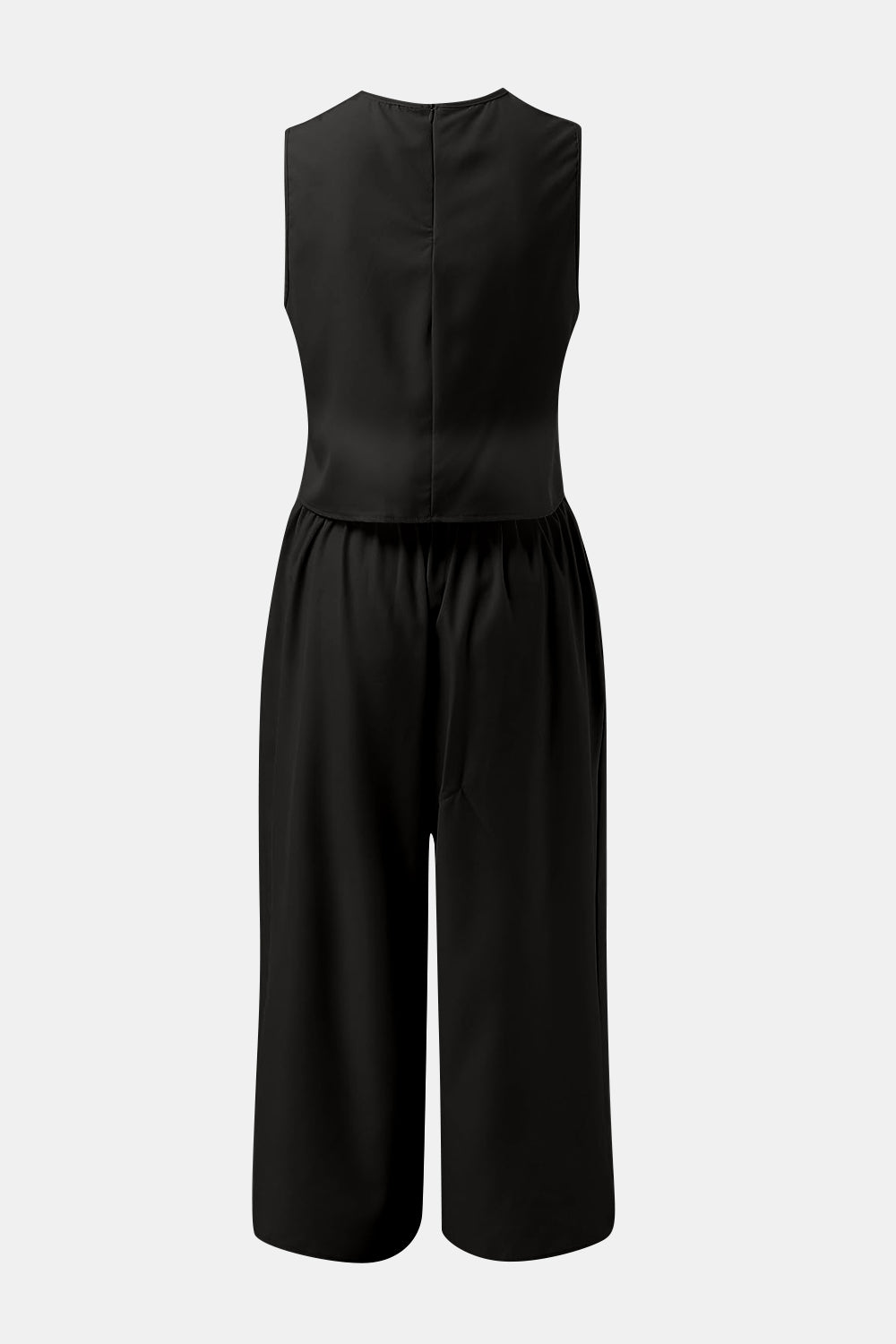 Ensemble haut à col rond et pantalon large