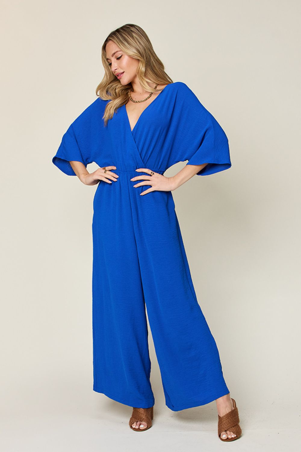 Combinaison à jambes larges et surplis Double Take avec poches