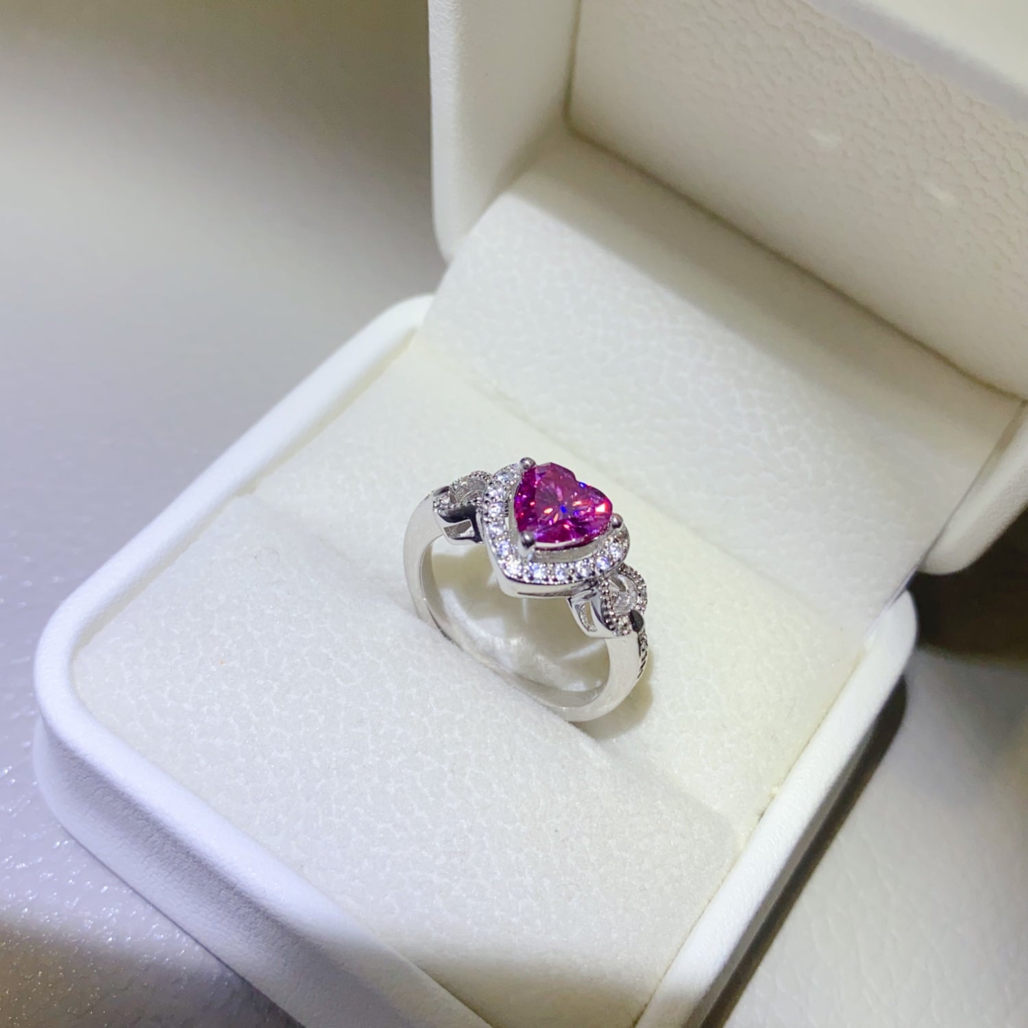 Bague en argent sterling 925 avec moissanite de 1 carat