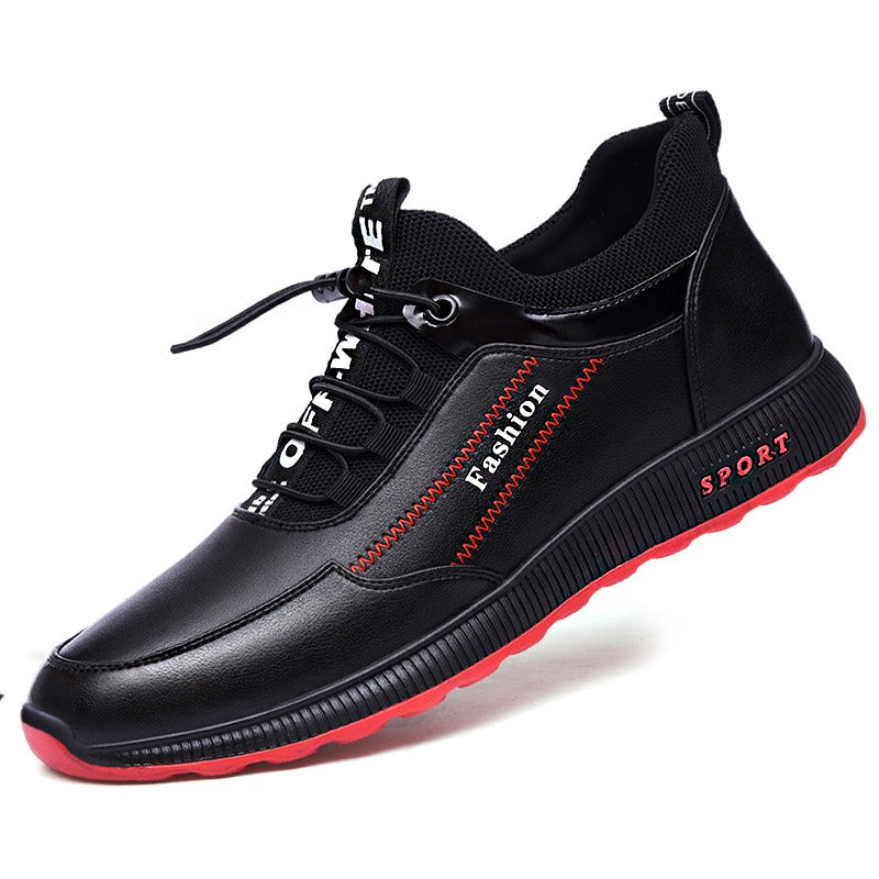 Chaussures tendance pour hommes d'automne et d'hiver, chaussures simples décontractées, chaussures de sport de course pour hommes, nouvelles chaussures en cuir respirant
