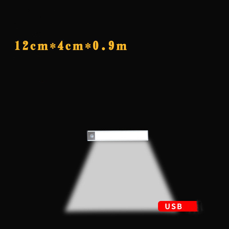Lampe LED sous-meuble avec détecteur de mouvement, rechargeable par USB, veilleuse pour placard, cuisine, applique murale d'intérieur
