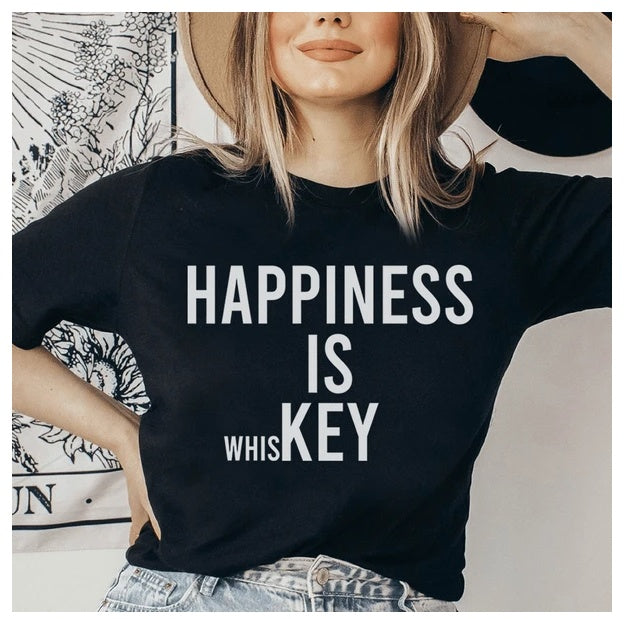T-shirt « Le bonheur est la clé »