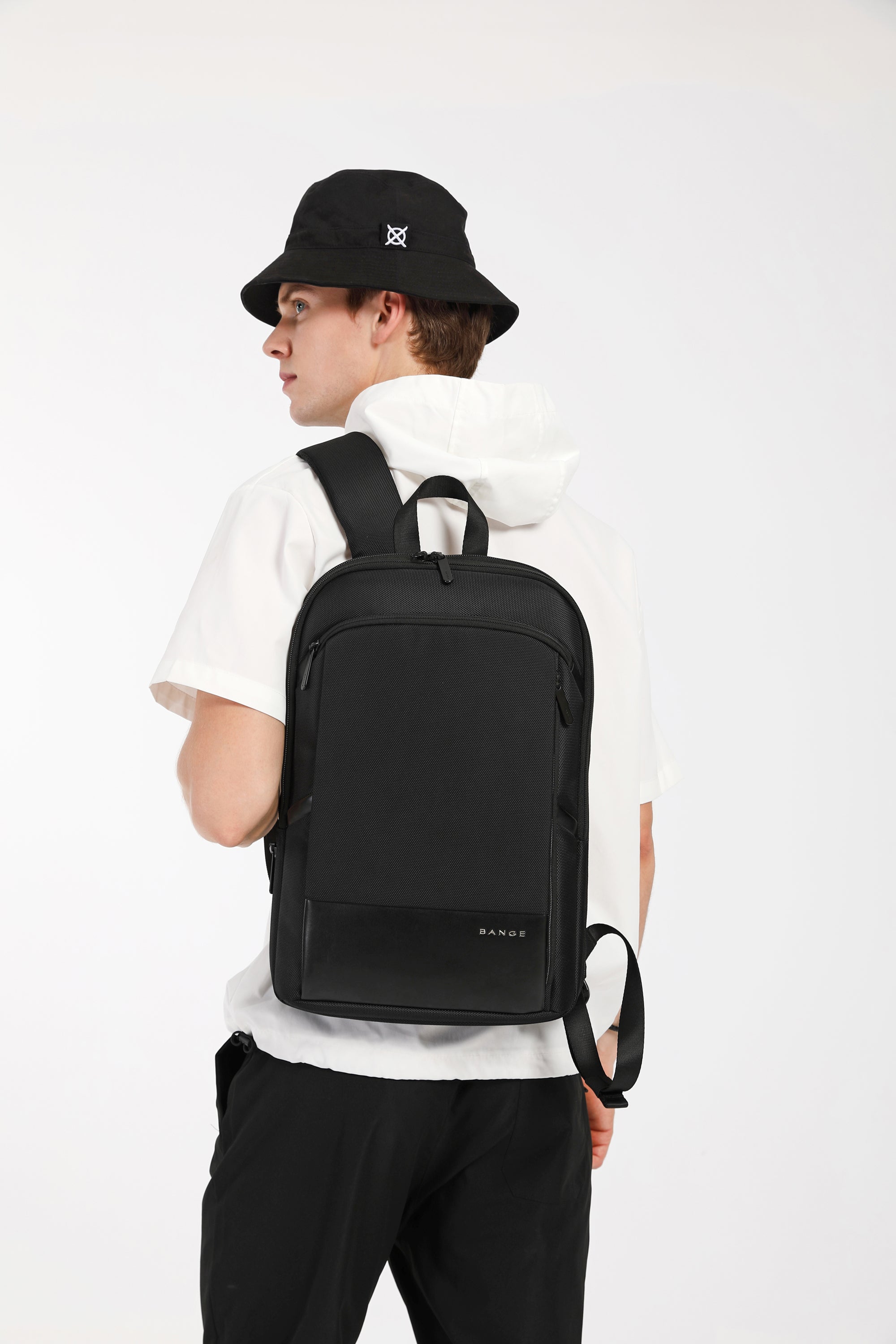 Backpack Ultra Thin Backpack Men's Expandable Large Capacity Business Multi-Function Computer Waterproof Backpack