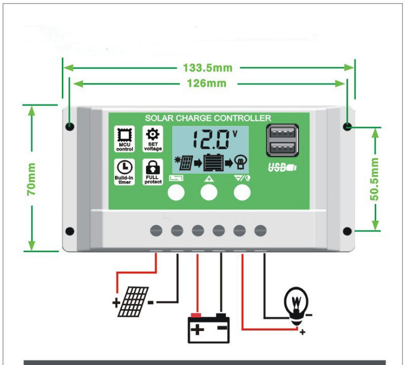 Lithium lead-acid battery solar controller