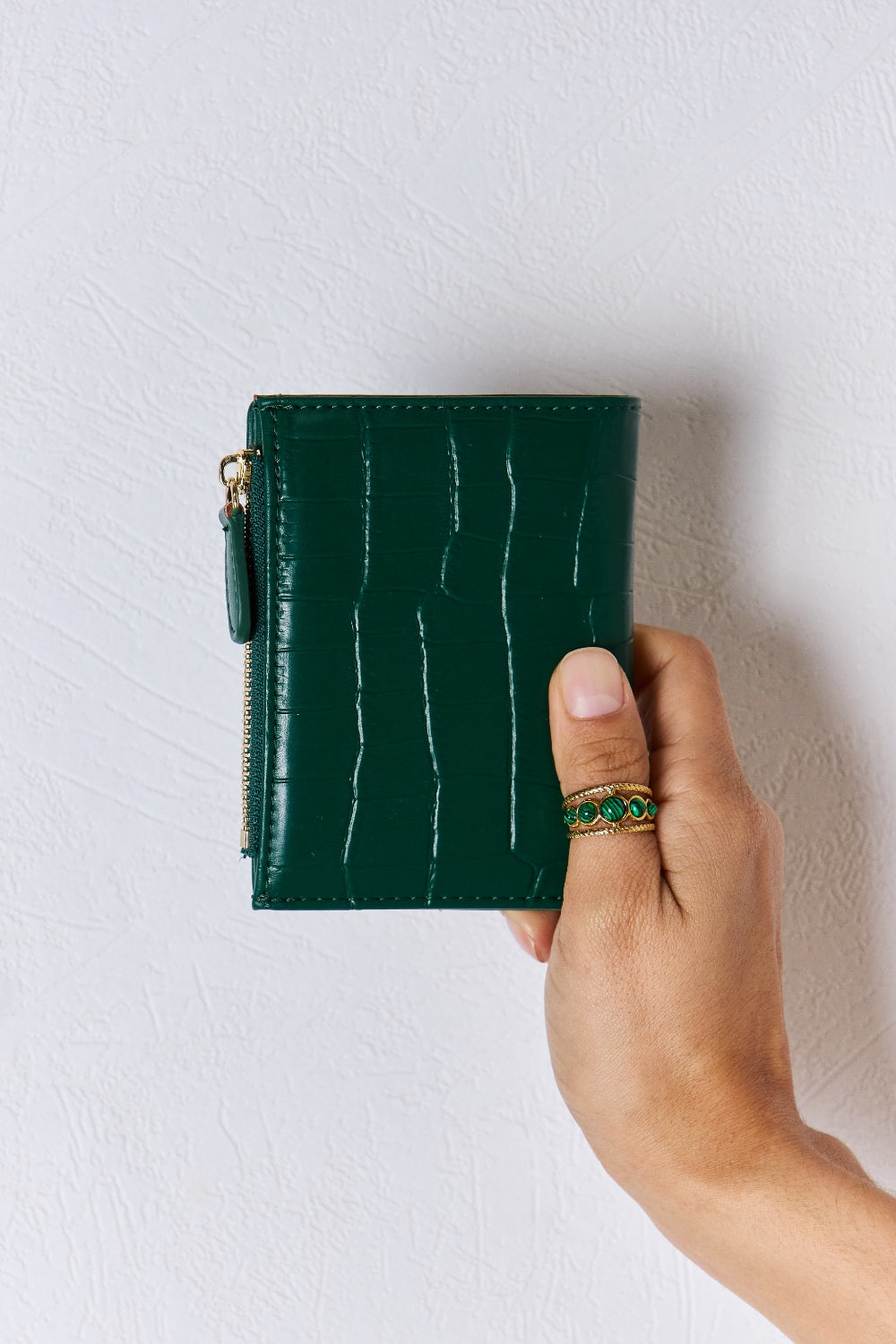 Mini portefeuille en cuir PU texturé David Jones