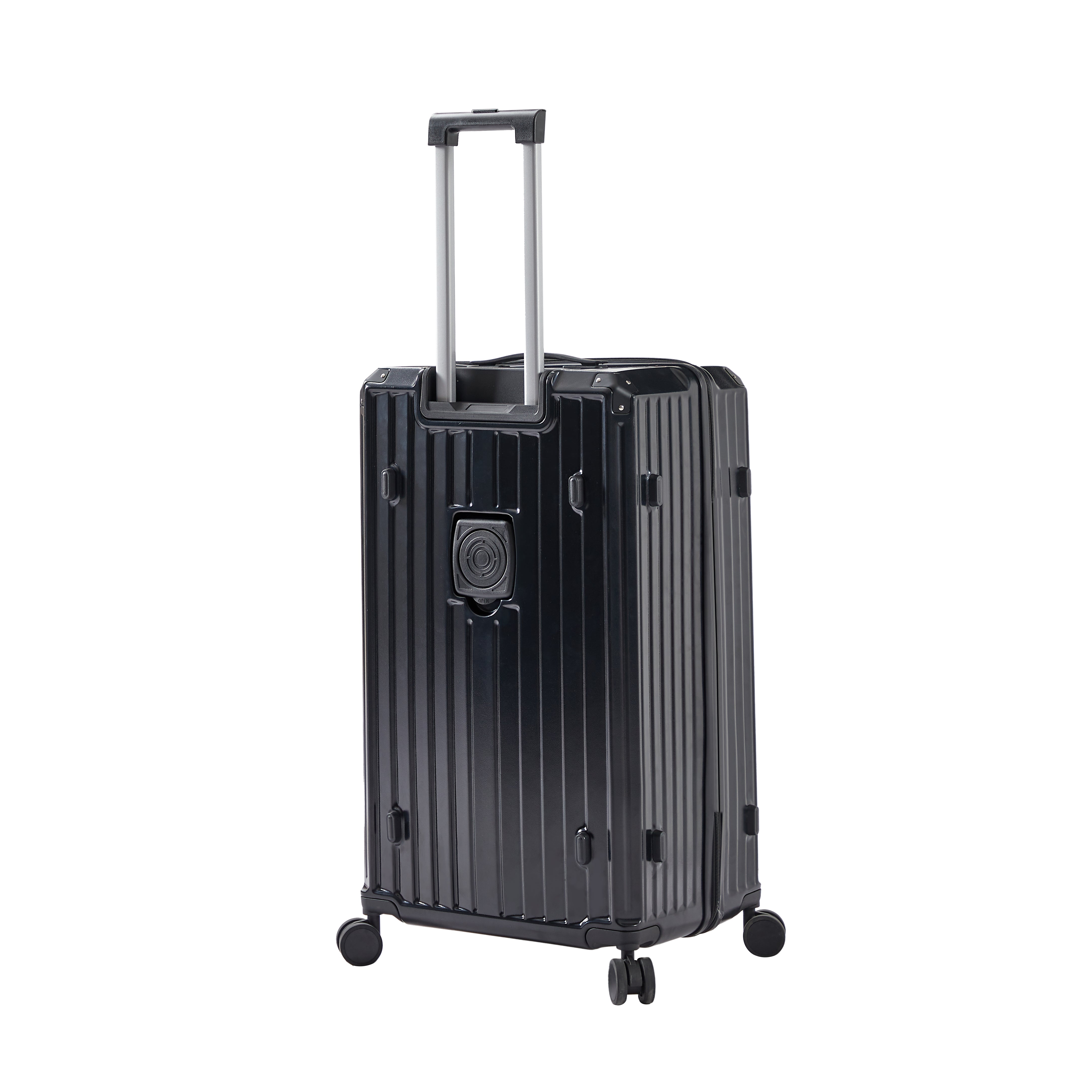 Ensemble de 4 valises (20"/24"/29"/sac de voyage), valises légères et résistantes en PC et ABS avec porte-gobelet pliable, serrure TSA, noir