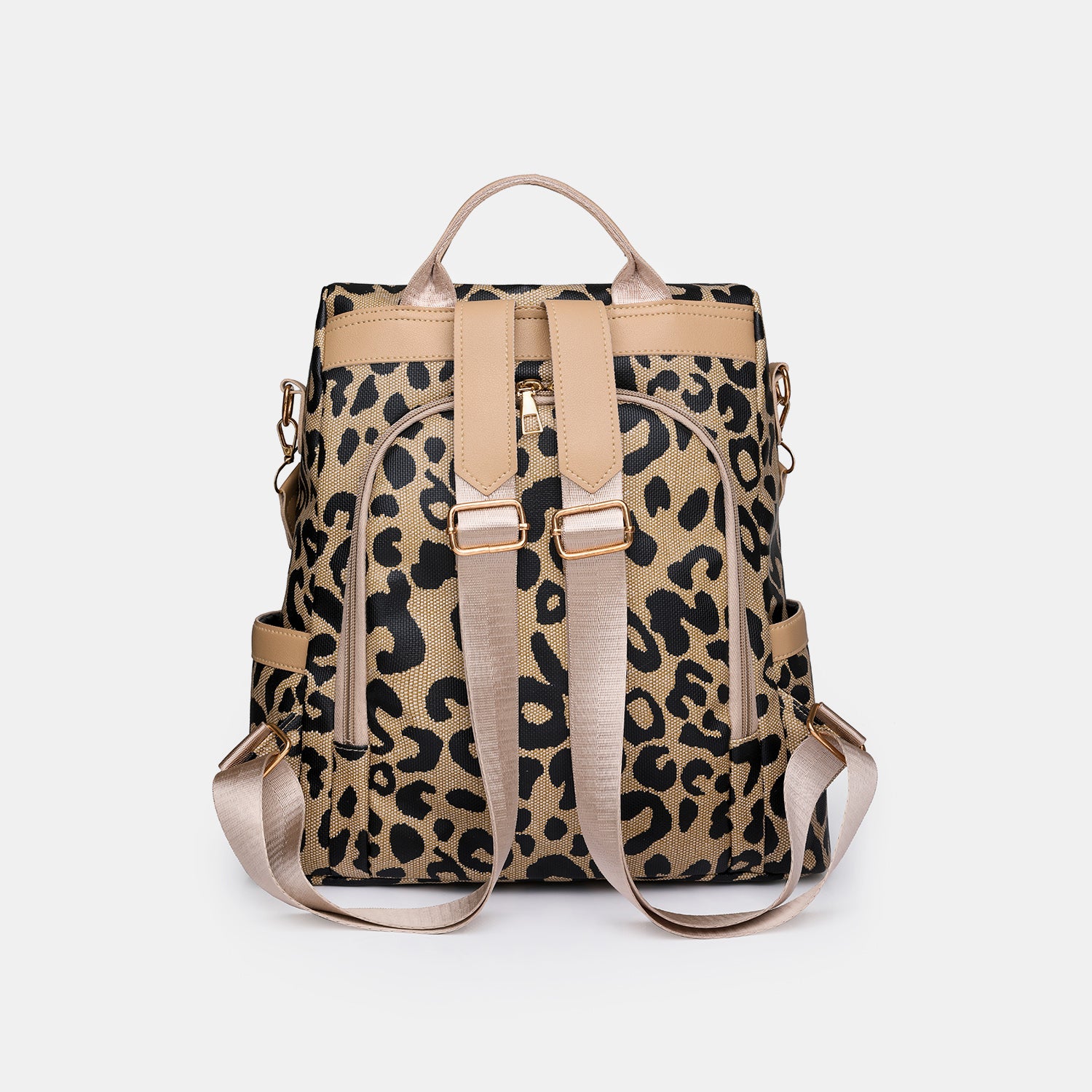 Sac à dos en cuir PU léopard
