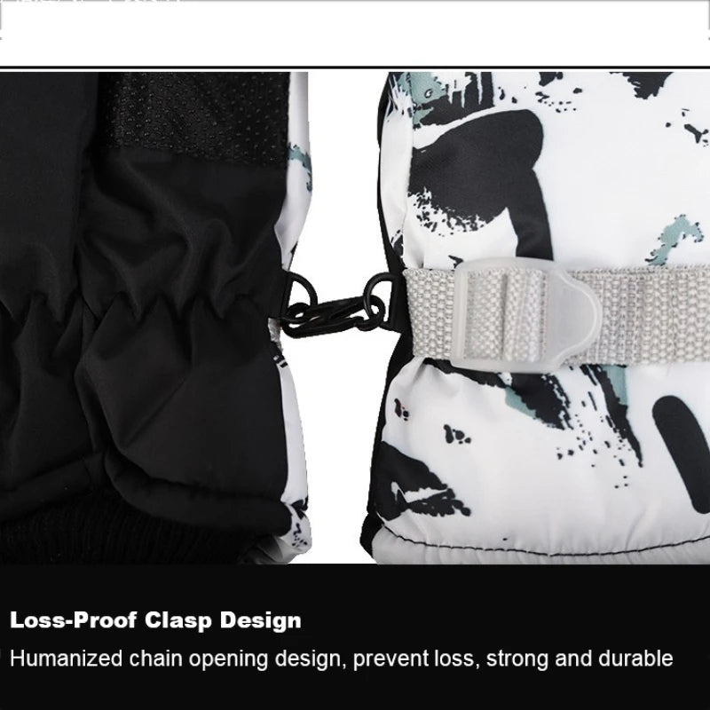 Gants de ski d'hiver chauds et thermiques pour hommes et femmes, en coton épais, imperméables et antidérapants, pour l'équitation, le snowboard, le cyclisme et les activités en plein air.