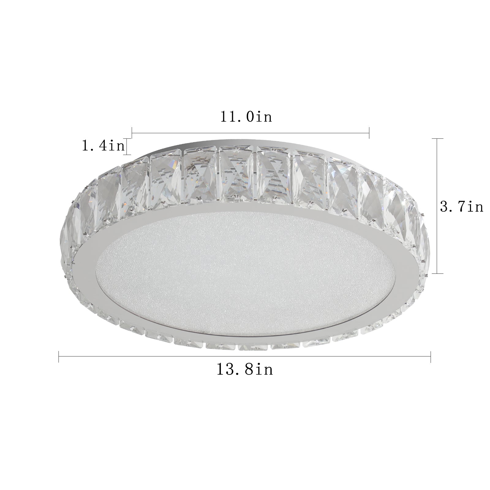 Lustre en cristal encastré