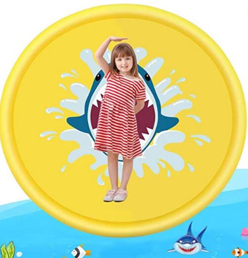 Tapis de jeu d'eau gonflable pour enfants, 170 cm, pour la plage, la pelouse, la piscine, l'extérieur