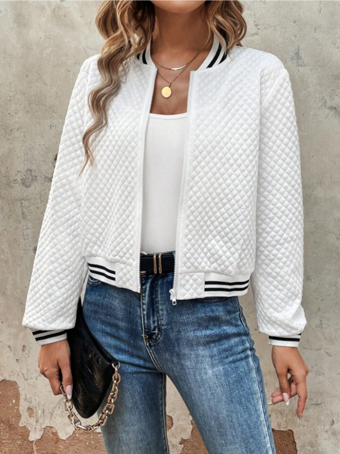 Veste zippée à manches longues