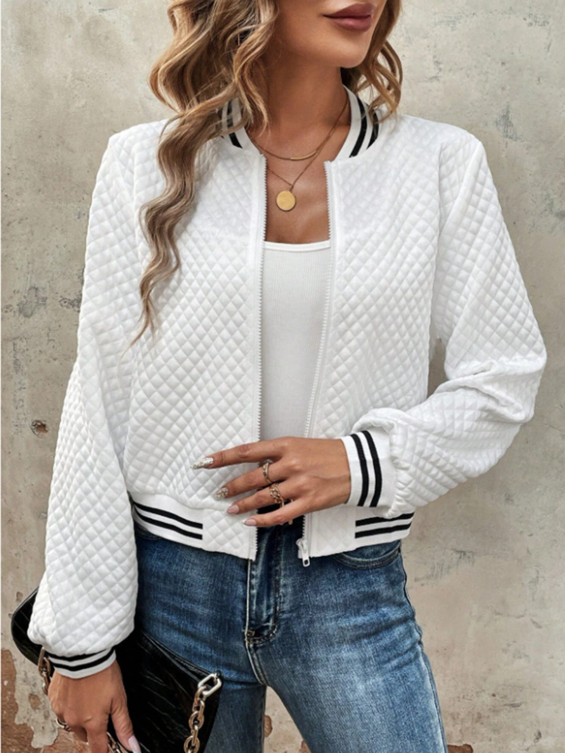 Veste zippée à manches longues