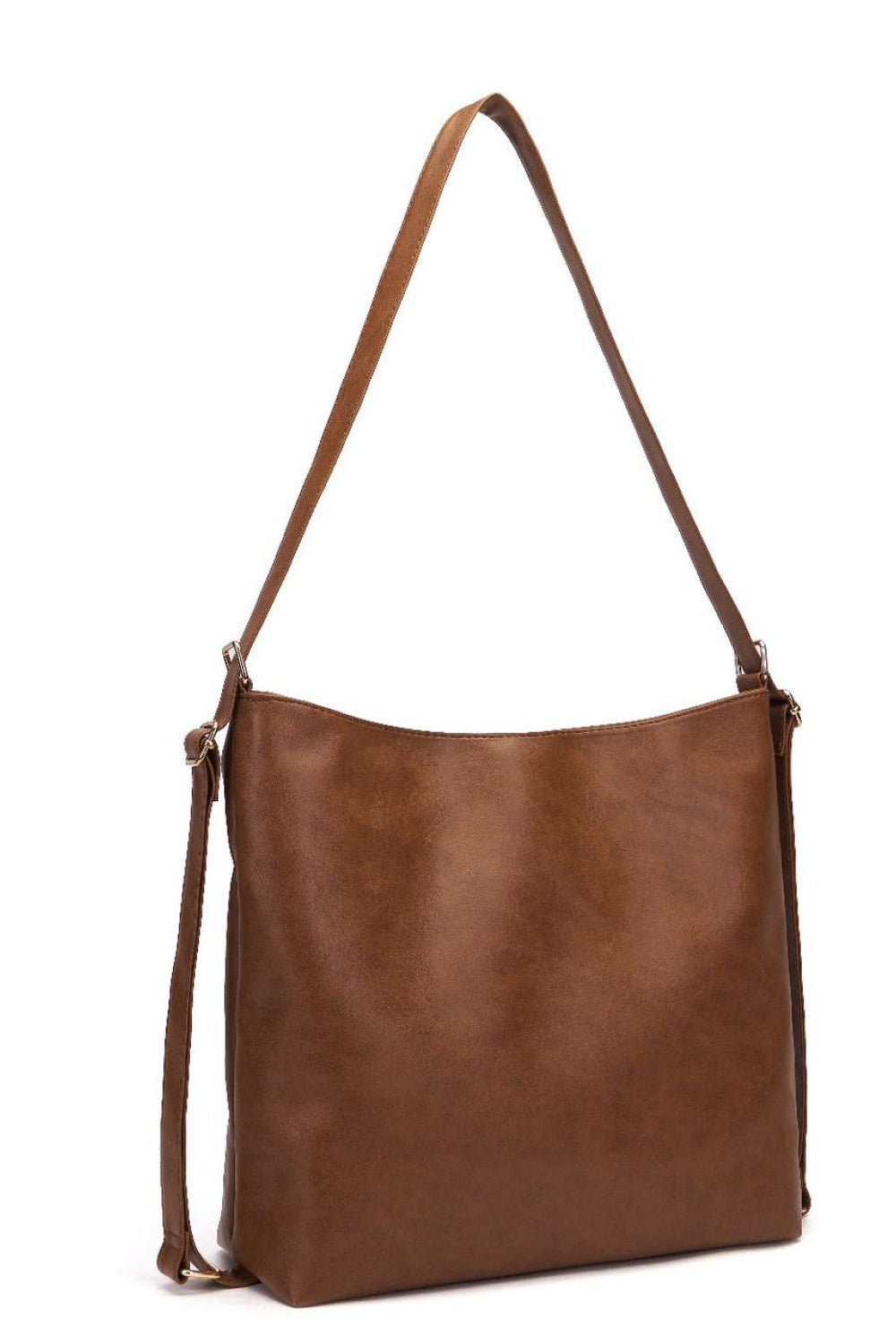 Grand sac à bandoulière en cuir PU