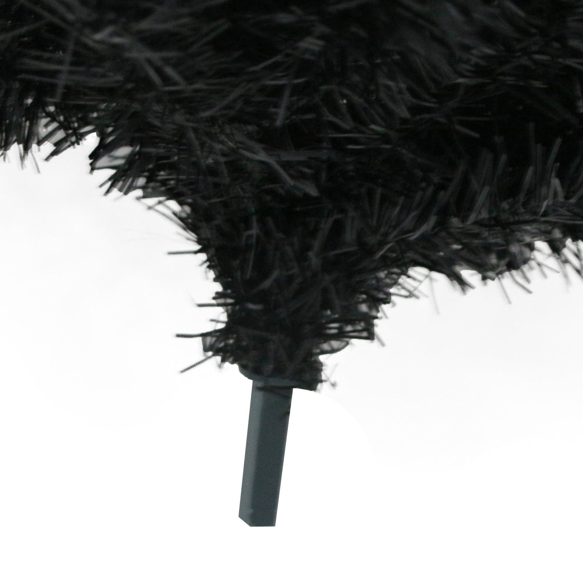 Sapin artificiel d'Halloween à sommet incurvé de 6 pieds, avec 1080 pointes de branches luxuriantes et 300 lumières LED dans un style de Noël et d'Halloween