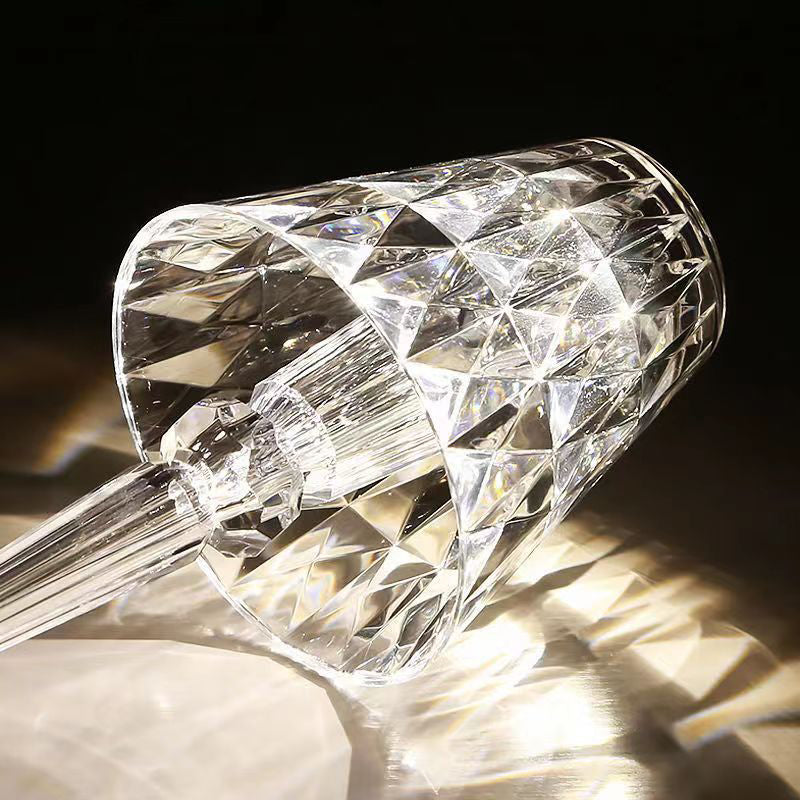 Lampe de bureau créative USB en cristal de diamant, rechargeable, tactile et haut de gamme