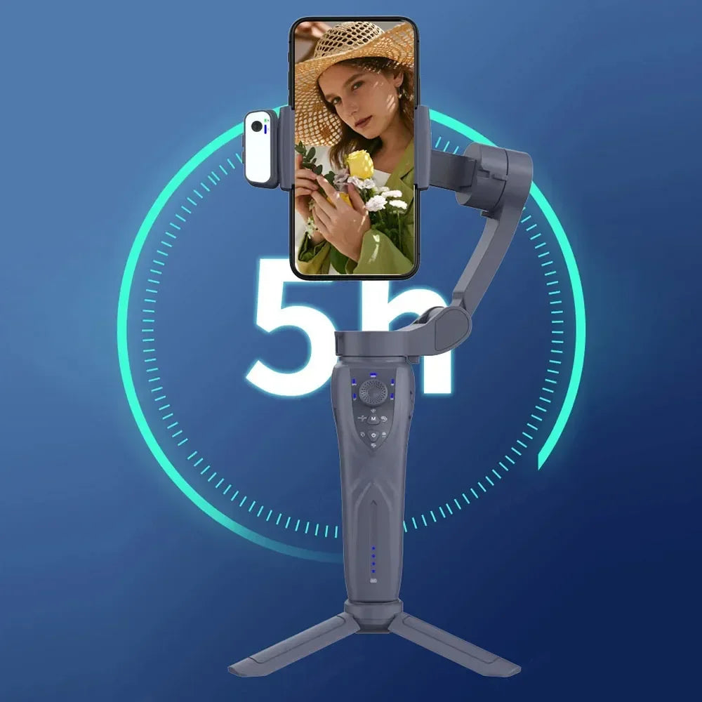 Stabilisateur anti-vibration 3 axes pour téléphone portable F12, caméra de diffusion en direct Tiktok PTZ, suivi intelligent AI, reconnaissance faciale