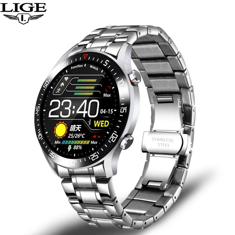 Montre connectée multifonctionnelle avec détection de la fréquence cardiaque, de la pression artérielle et de l'oxygène dans le sang