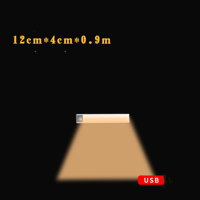 Lampe LED sous-meuble avec détecteur de mouvement, rechargeable par USB, veilleuse pour placard, cuisine, applique murale d'intérieur