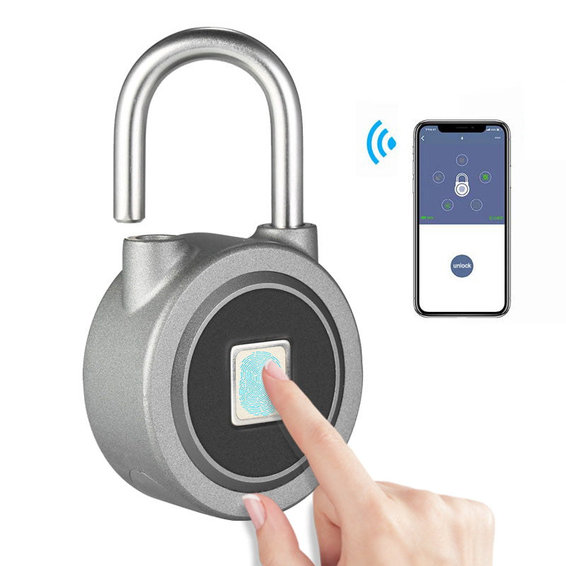 Serrure intelligente sans clé à empreinte digitale, bouton d'application étanche, déverrouillage par mot de passe, cadenas antivol, serrure de porte