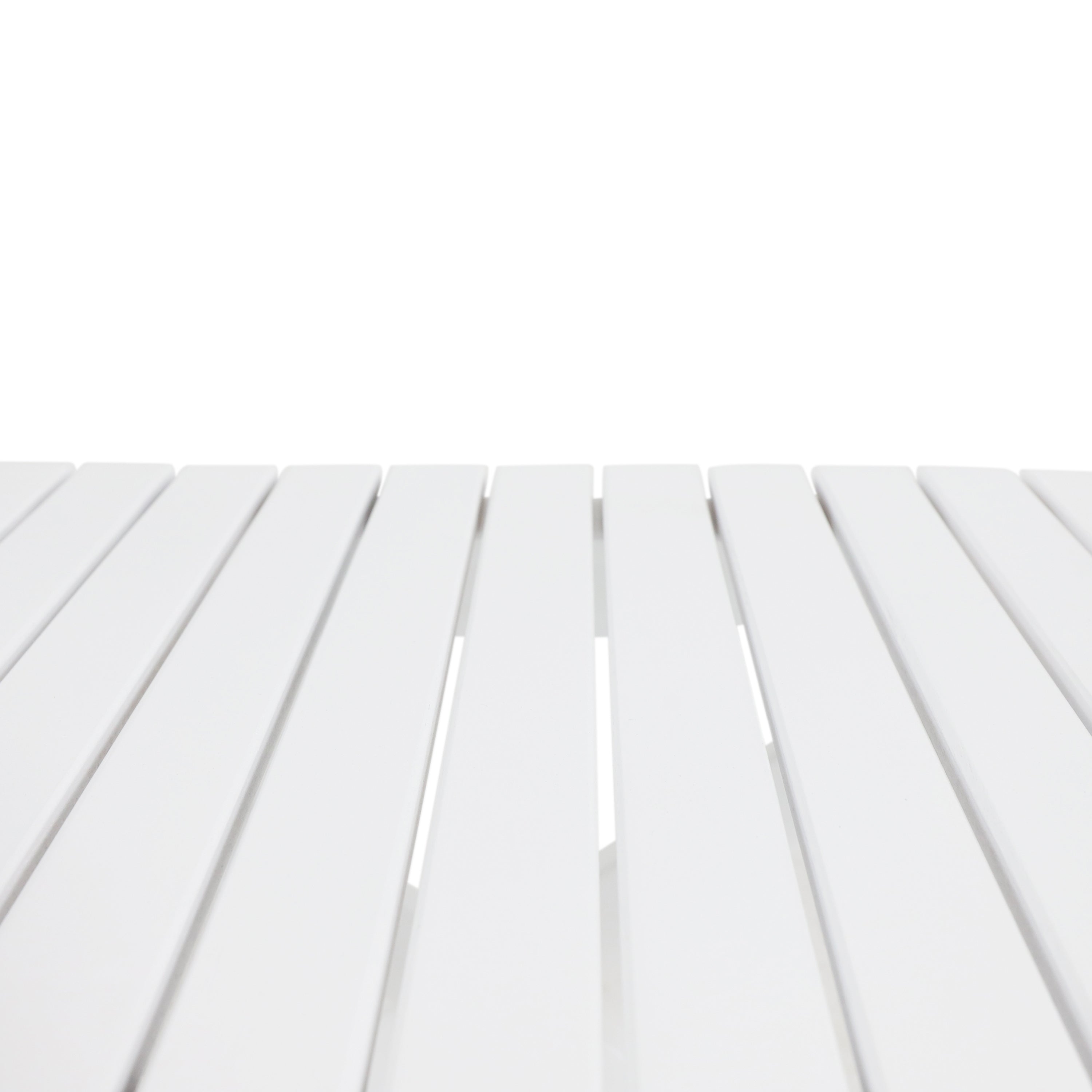 Outdoor Folding Wooden Side Table, White, 15"D x 22.75"W x 18.25"H