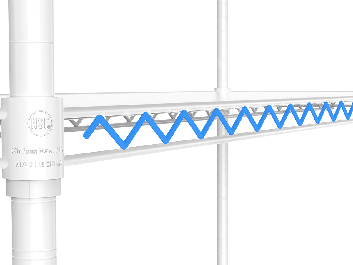 6 Tier Wire Shelving Unit 6000 LBS NSF Height Adjustable Metal Garage Storage Shelves with Wheels White